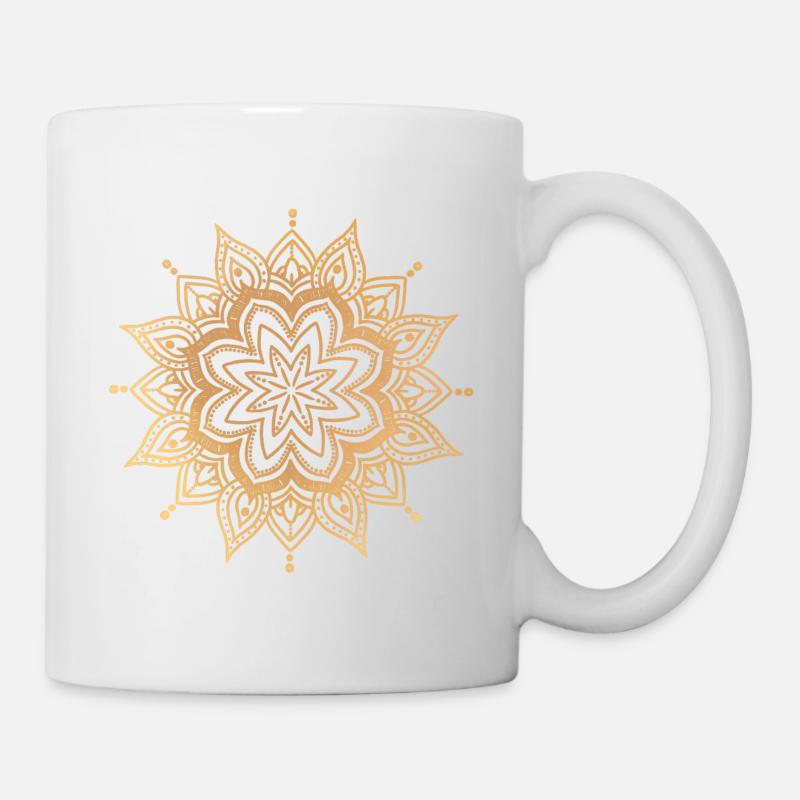 Mandala GOLD - Tasse - Weiß