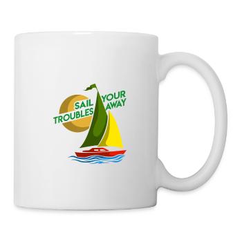 Naviguer avec inquiétude - Mug blanc - blanc - Droite