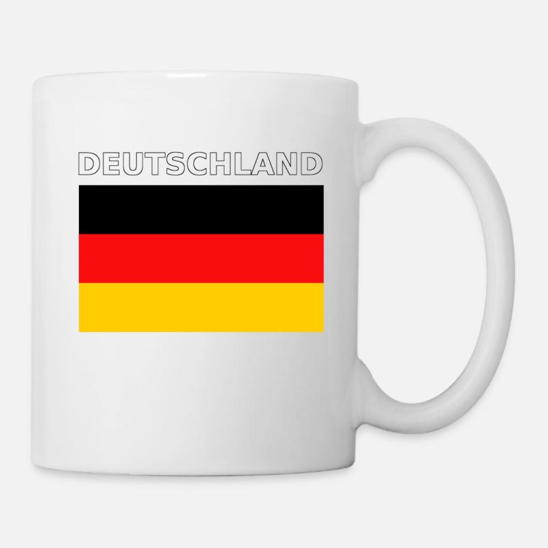 Deutschland Flagge - Tasse - Weiß