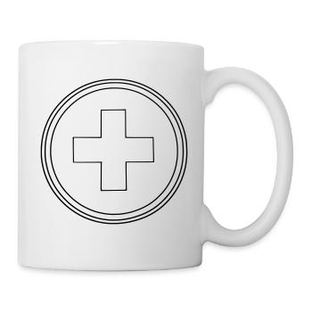 swisscross schweizerkreuz einfarbig - Tasse - Weiß - Rechts