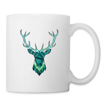 Cerf Hipster bleu - Mug blanc - blanc - Droite