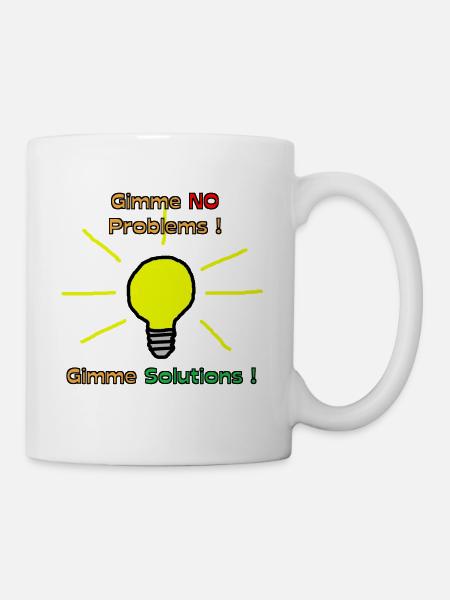 Problème solution - Mug blanc - blanc