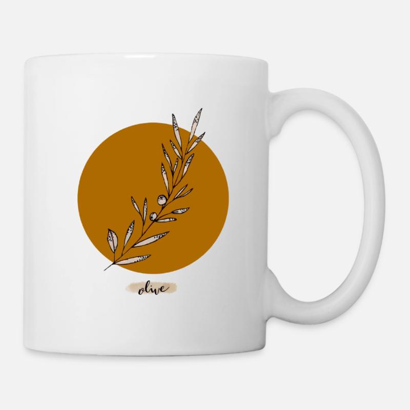 Olivenzweig - Tasse - Weiß