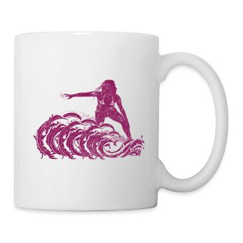 Surfer Girl - Mug blanc - blanc - Droite