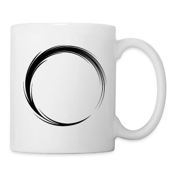 Kreis Symbol Form Schwarz - Tasse - Weiß - Rechts