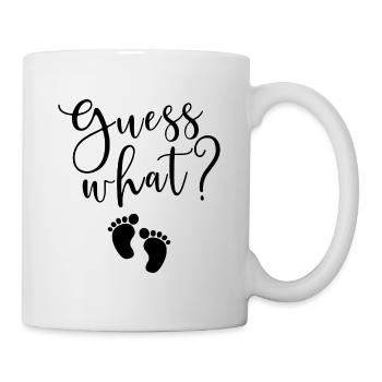 Guess what pregnancy gift - Mug - white - Right