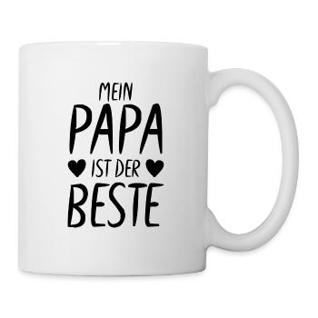 Papa ist der Beste Geschenk - Tasse - Weiß - Rechts