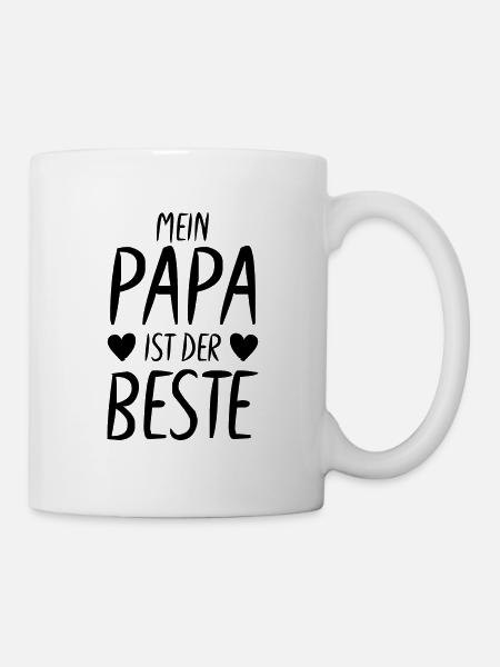 Papa ist der Beste Geschenk - Tasse - Weiß