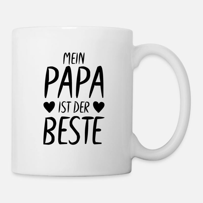 Papa ist der Beste Geschenk - Tasse - Weiß
