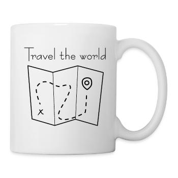 Voyage le monde - Mug blanc - blanc - Droite