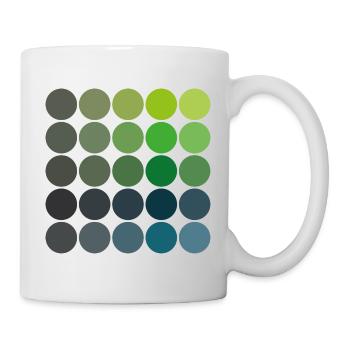 Cultform-Colors: sphères bleu-vert - Mug blanc - blanc - Droite
