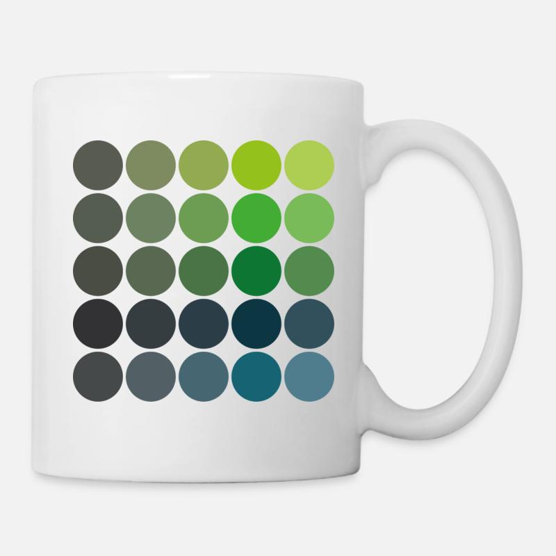 Cultform-Colors: sphères bleu-vert - Mug blanc - blanc