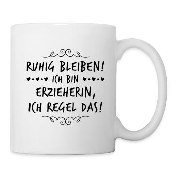 Erzieherin Geschenkidee lustig Kindergarten - Tasse - Weiß - Rechts