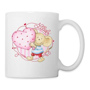 Lillebi_avec le coeur - Mug blanc - blanc - Droite