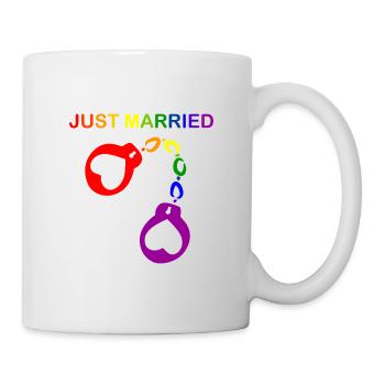 Just married Homosexuell Heirat - Tasse - Weiß - Rechts