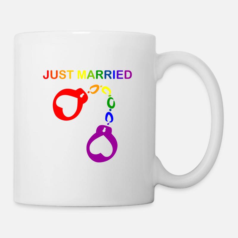 Mariage gay récemment marié - Mug blanc - blanc