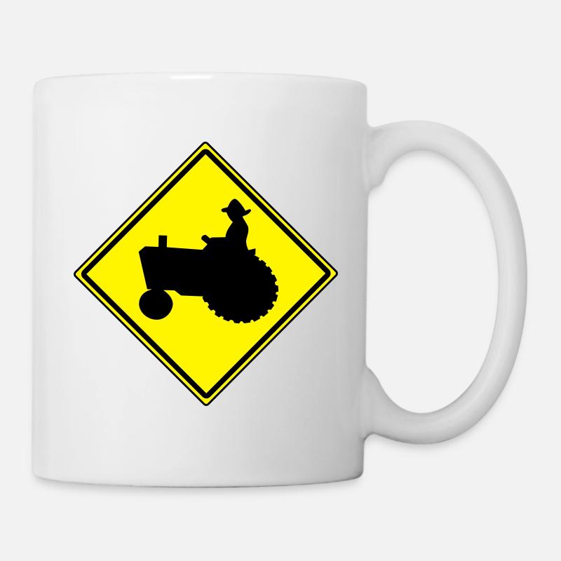 Schild TRAKTOR - Tasse - Weiß
