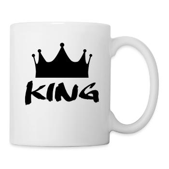 Roi Couronne - Mug blanc - blanc - Droite