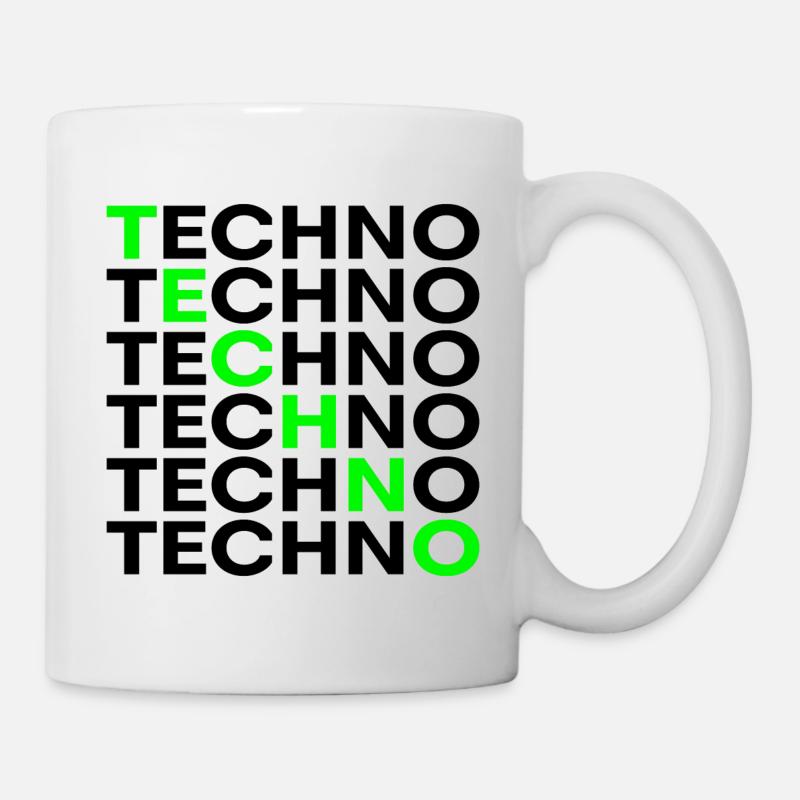 Techno Rave - Tasse - Weiß