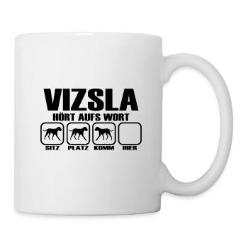 Vizsla T shirt Hund hört aufs Wort - Tasse - Weiß - Rechts