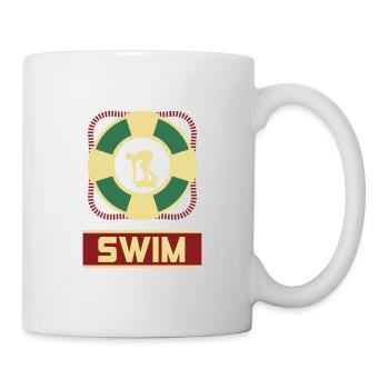 Swimming- Shirt Swimming Pool Pool Water Gift - Mug - white - Right