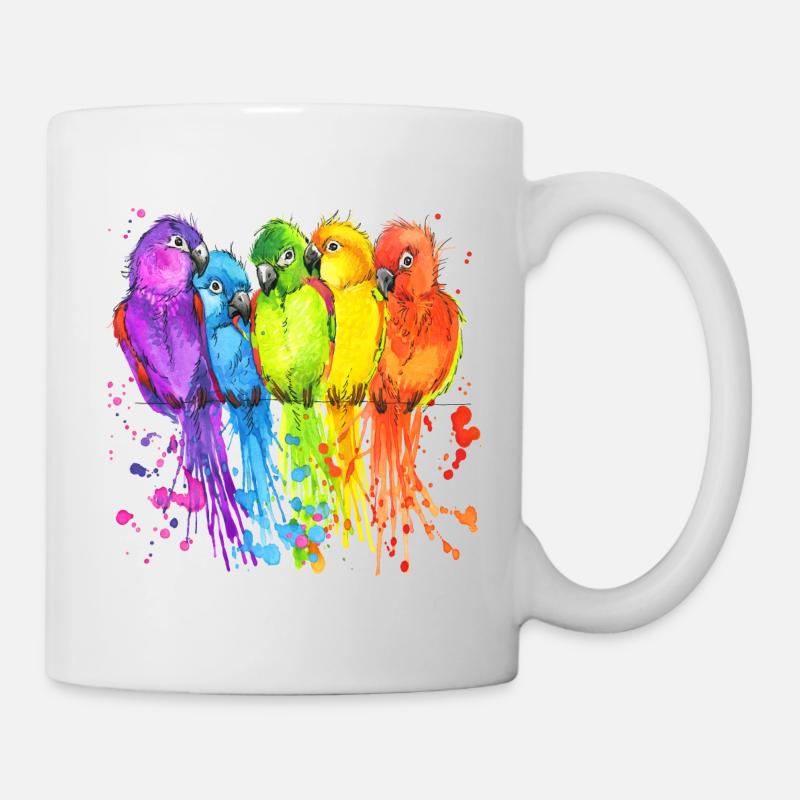Papagei Vögel Parrot - Tasse - Weiß