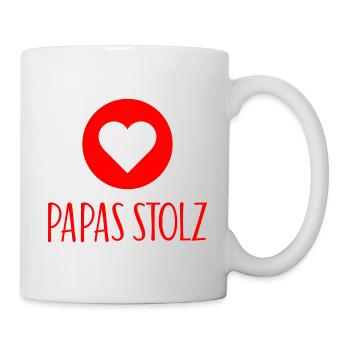 Papa fier fille cadeau - Mug blanc - blanc - Droite