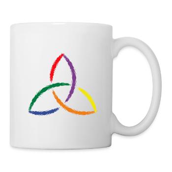 Celtic symbol Triquetra Rainbow - Mug - white - Right