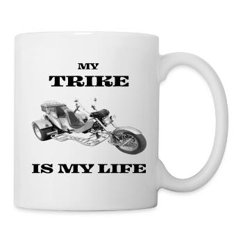 Trike Bike Motorrad Chopper - Tasse - Weiß - Rechts
