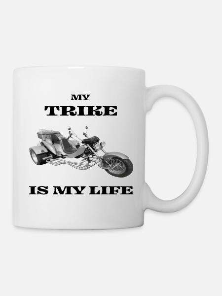 Trike bike moto chopper - Mug blanc - blanc