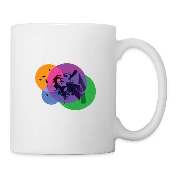 Banksy Stlye - Woman - Tasse - Weiß - Rechts