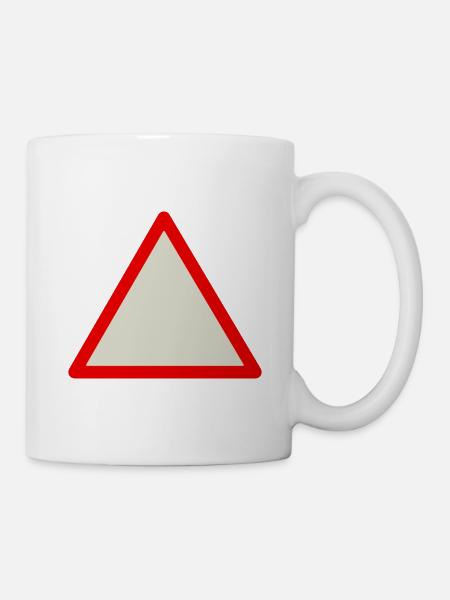 Warnschild Achtung - Tasse - Weiß