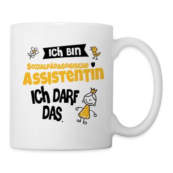 Ich bin Sozialpädagogische Assistentin - Tasse - Weiß - Rechts