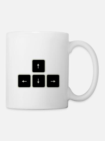 Pfeiltasten Tastatur Computer Nerd - Tasse - Weiß