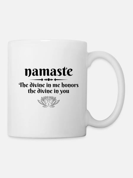 Namaste the divine in me honors gift - Mug - white