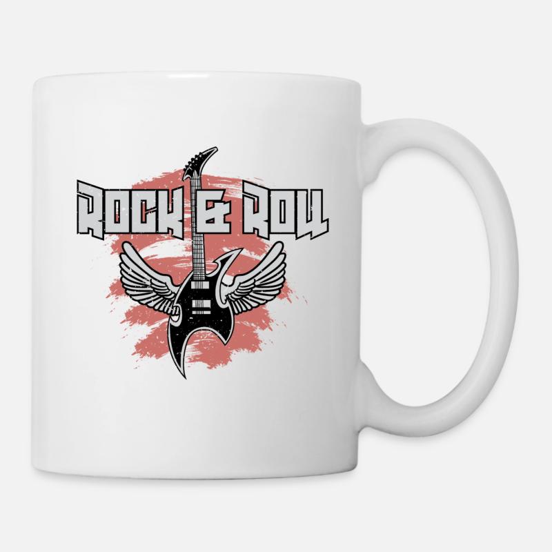 Rock and Roll Guitare - Mug blanc - blanc
