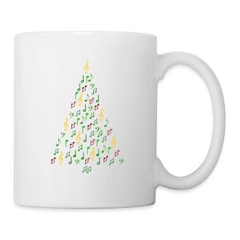 Musique Noël - Notes d'arbres de Noël - Mug blanc - blanc - Droite
