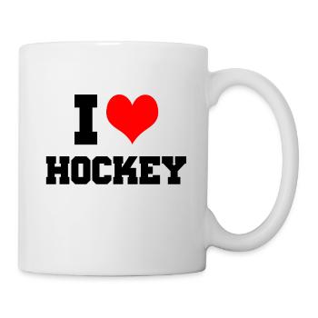 I Love Hockey, Ice hockey - Tasse - Weiß - Rechts