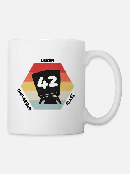 Antwort 42 - Tasse - Weiß