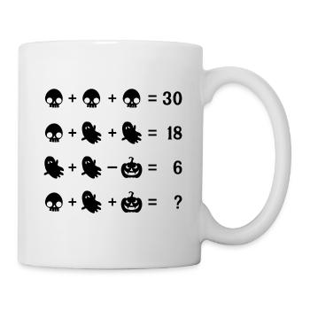 Halloween math puzzle gift - Mug - white - Right