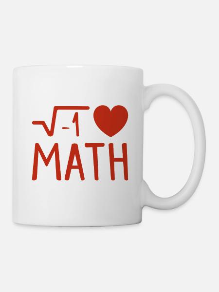 I love Math Imaginaere nombre cadeau - Mug blanc - blanc