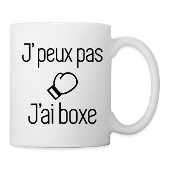 J'peux pas j'ai boxe - Mug blanc - blanc - Droite