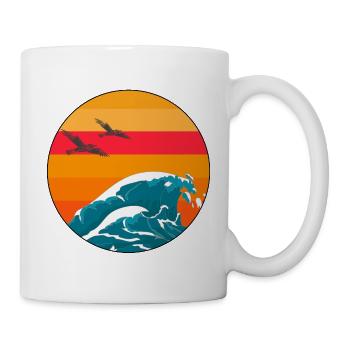 Welle - Tasse - Weiß - Rechts