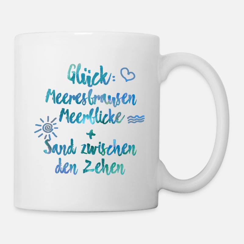Meer Meeresrauschen Meerblick originell Spruch - Tasse - Weiß