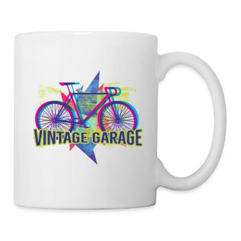 BIKE - Vintage Garage - Streetstyle Neon Art - Mug - white - Right