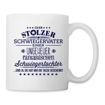 Ungeheuer fantastische Schwiegertochter Vater Tass - Tasse - Weiß - Rechts
