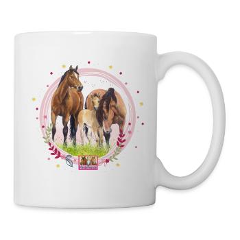 Pferdefreunde Pferdefamilie - Tasse - Weiß - Rechts