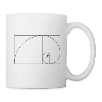 Goldene Spirale Goldener Schnitt Mathe Geschenk - Tasse - Weiß - Rechts