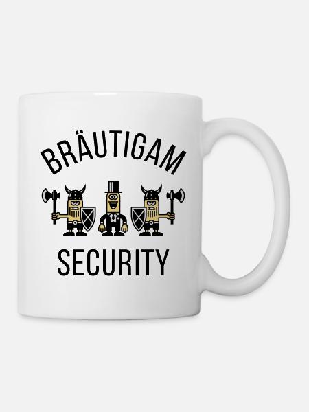 Bräutigam Security Wikinger (JGA / POS) - Tasse - Weiß
