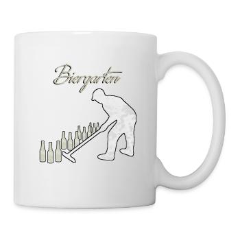 Bier Garten lustiger Garten Spruch Geschenkidee - Tasse - Weiß - Rechts